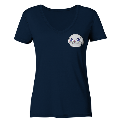 HuwJeffner MiddleFinger - Ladies V-Neck Shirt