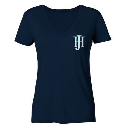 HuwJeffner Logo - Ladies V-Neck Shirt