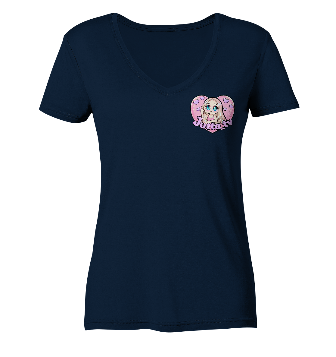 Jutta_tv Logo - Ladies V-Neck Shirt