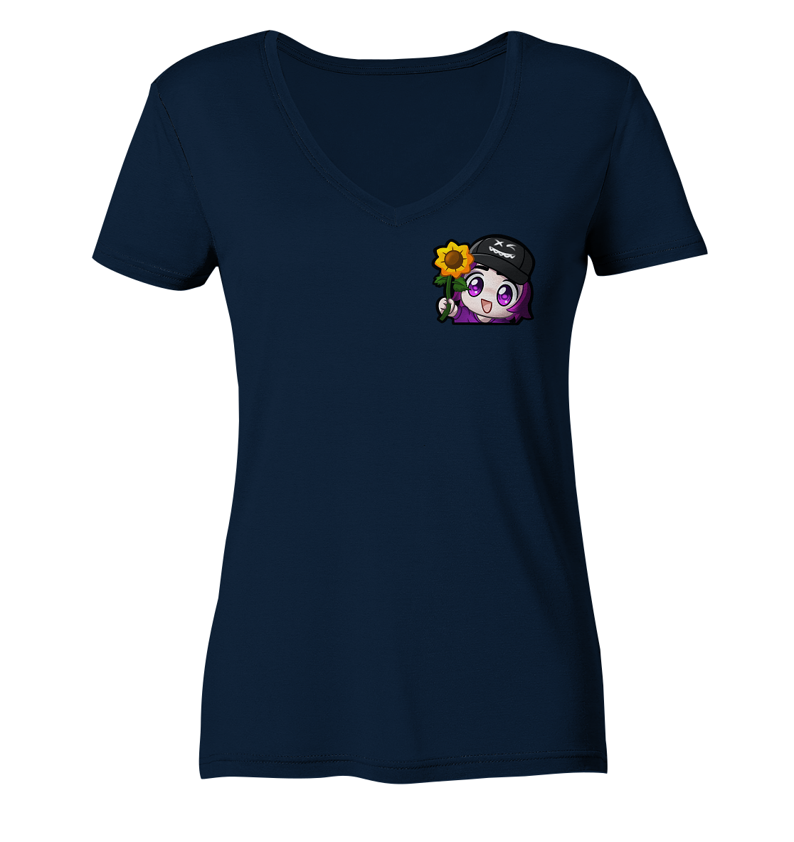 x3_kaspa Flower - Ladies V-Neck Shirt