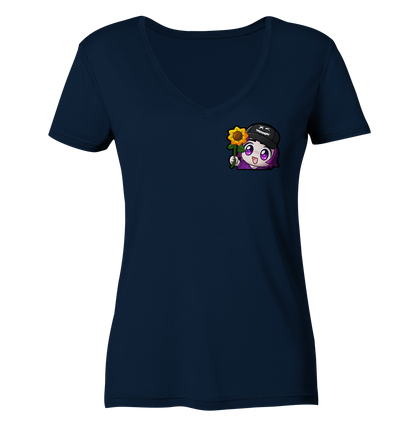 x3_kaspa Flower - Ladies V-Neck Shirt