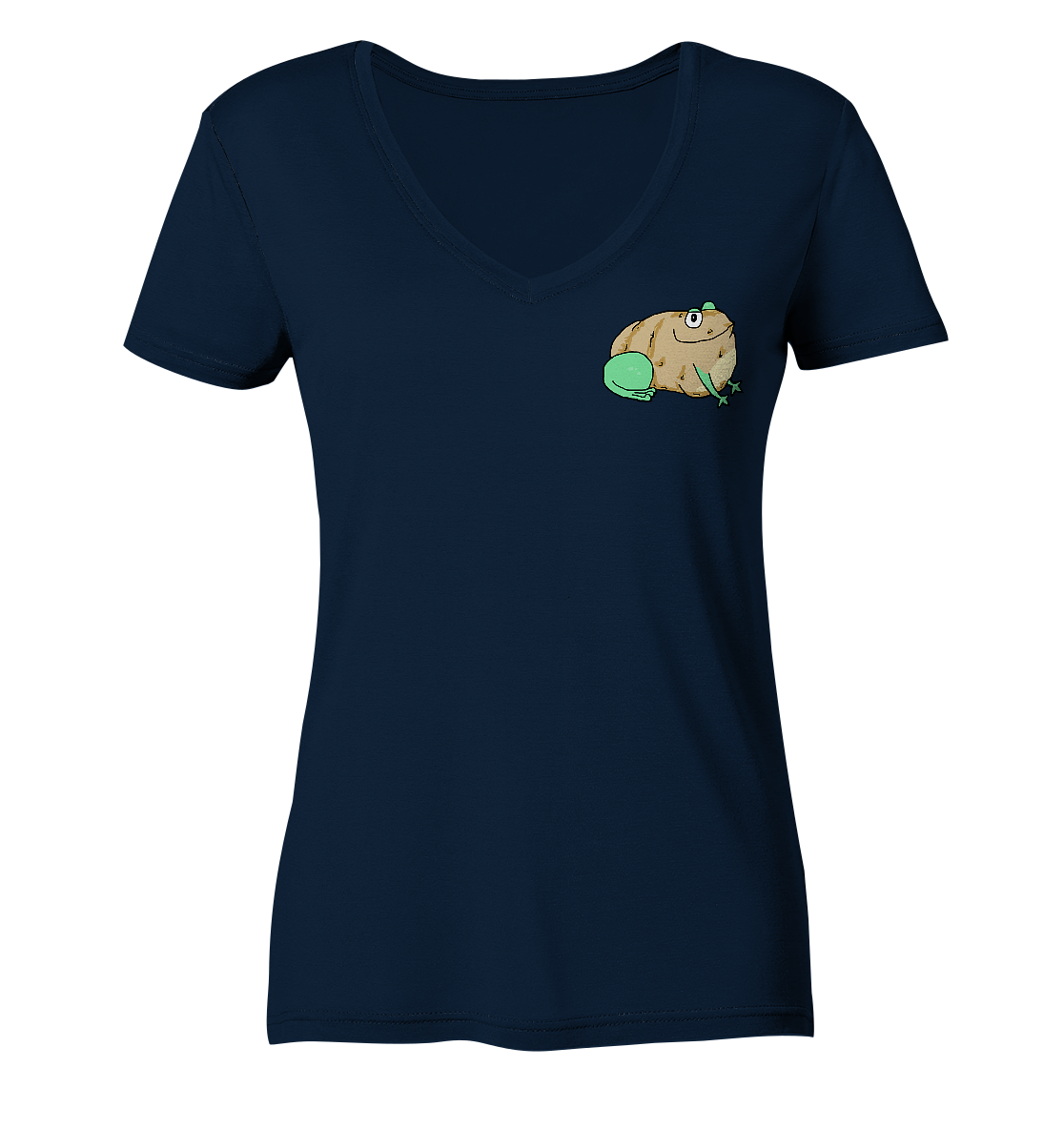 Aylana87 Kartoffelfrosch - Ladies V-Neck Shirt
