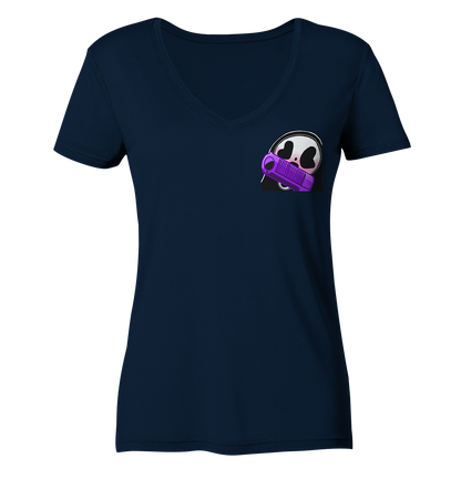 Xo_Purple_Dragon_oX Peng - Ladies V-Neck Shirt