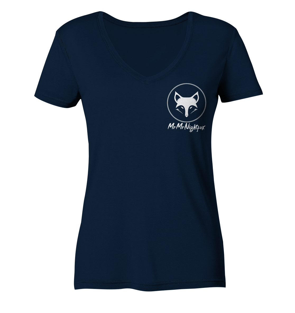 MrMrNightfox Logo - Ladies V-Neck Shirt