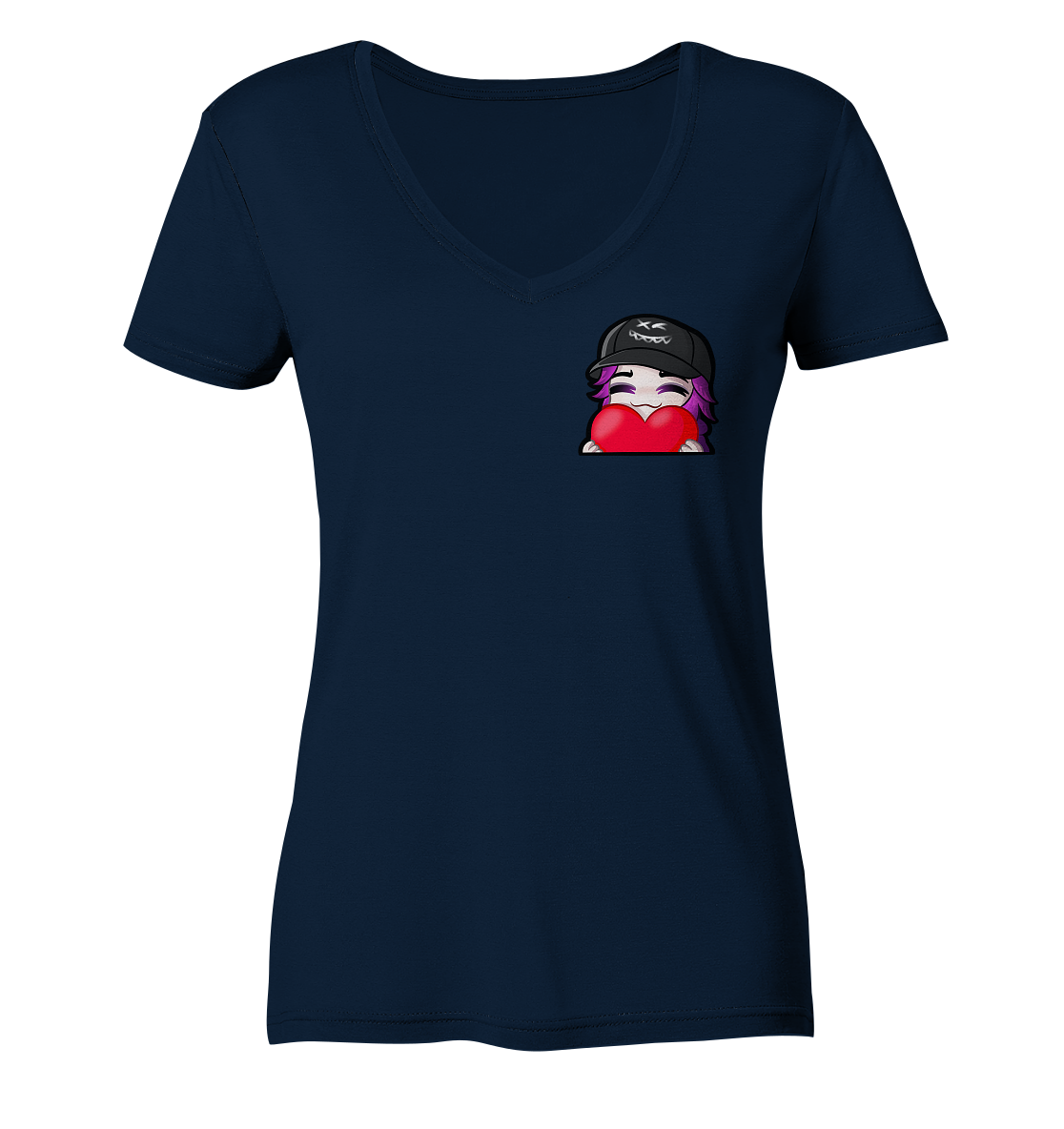 x3_kaspa Love - Ladies V-Neck Shirt