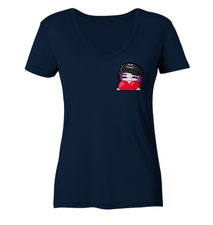 x3_kaspa Love - Ladies V-Neck Shirt