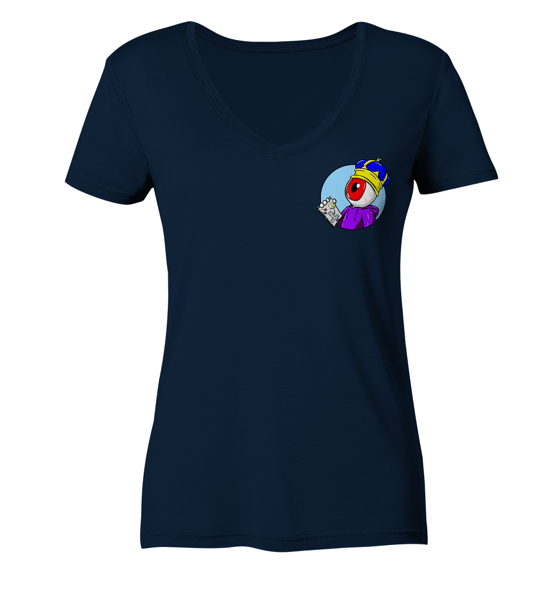 KekLuck Logo - Ladies V-Neck Shirt