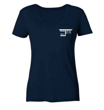 Jutta_tv Schriftzug - Ladies V-Neck Shirt