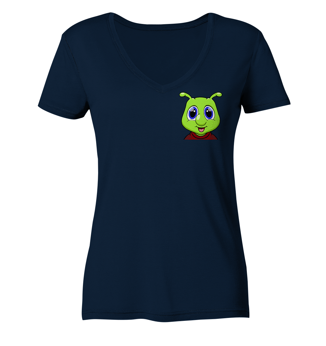 Raupi Face - Ladies V-Neck Shirt