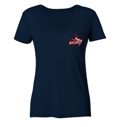 Aylana87 Logo - Ladies V-Neck Shirt