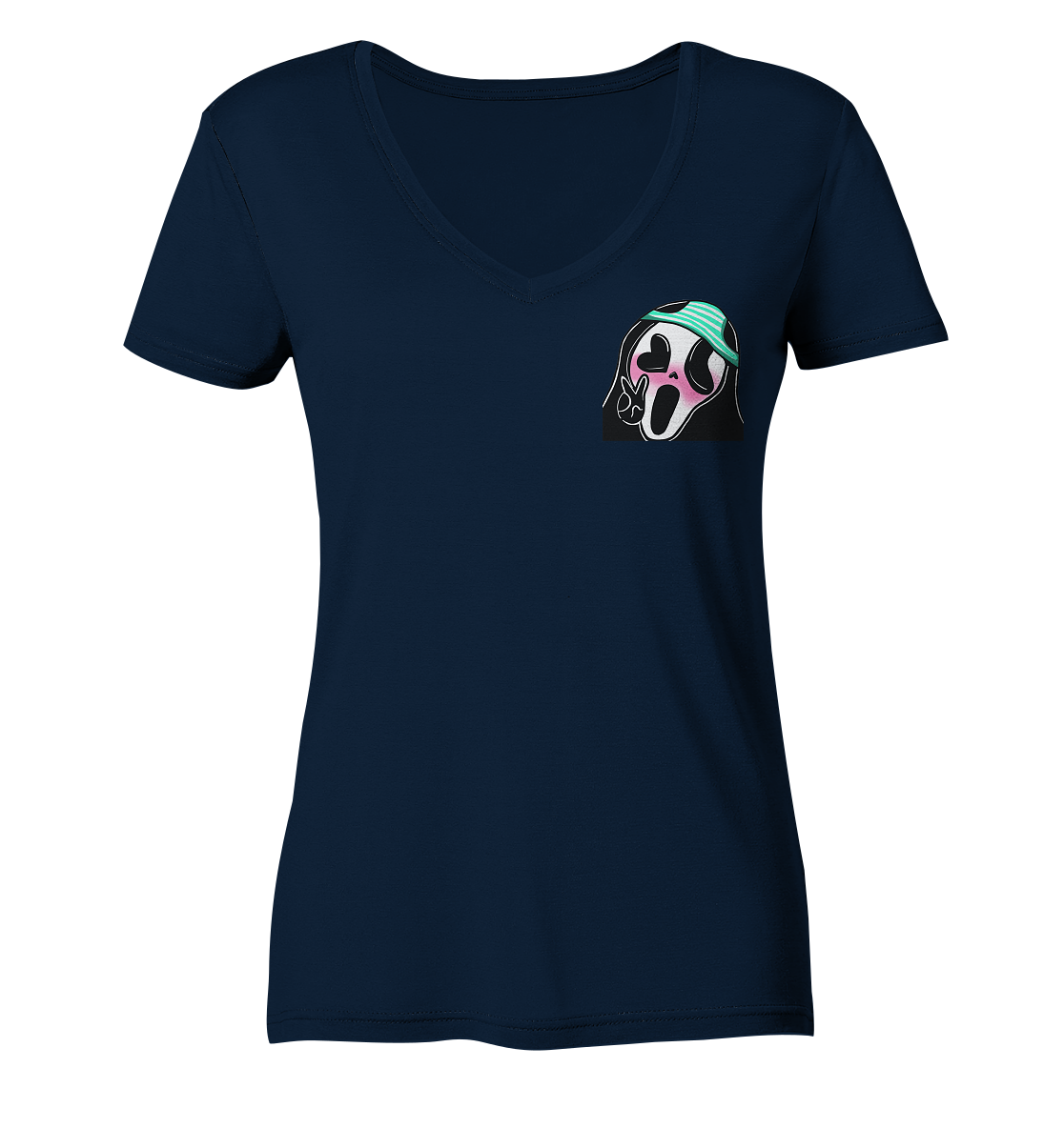 Purple_Dragon GhostFace - Ladies V-Neck Shirt