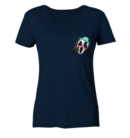 Purple_Dragon GhostFace - Ladies V-Neck Shirt