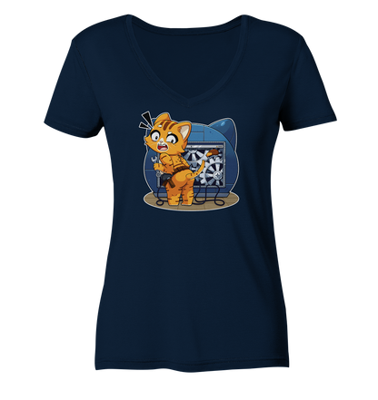 FeineKatze nix Create - Ladies V-Neck Shirt