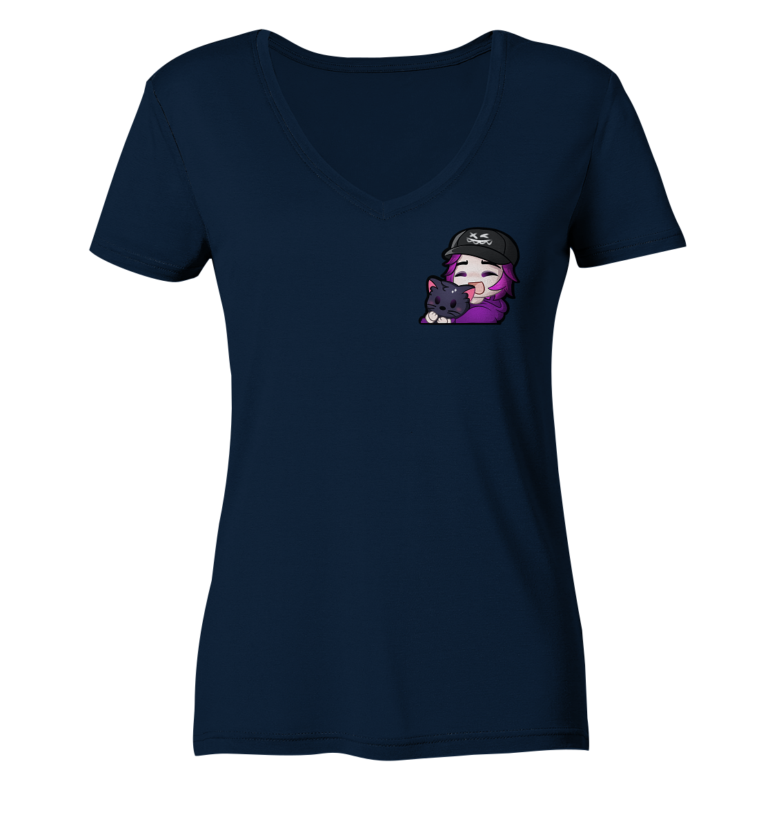 x3_kaspa Hug - Ladies V-Neck Shirt