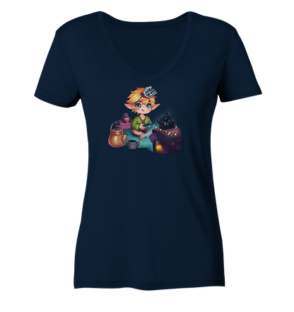 StefanBzockt Gamingroom - Ladies V-Neck Shirt