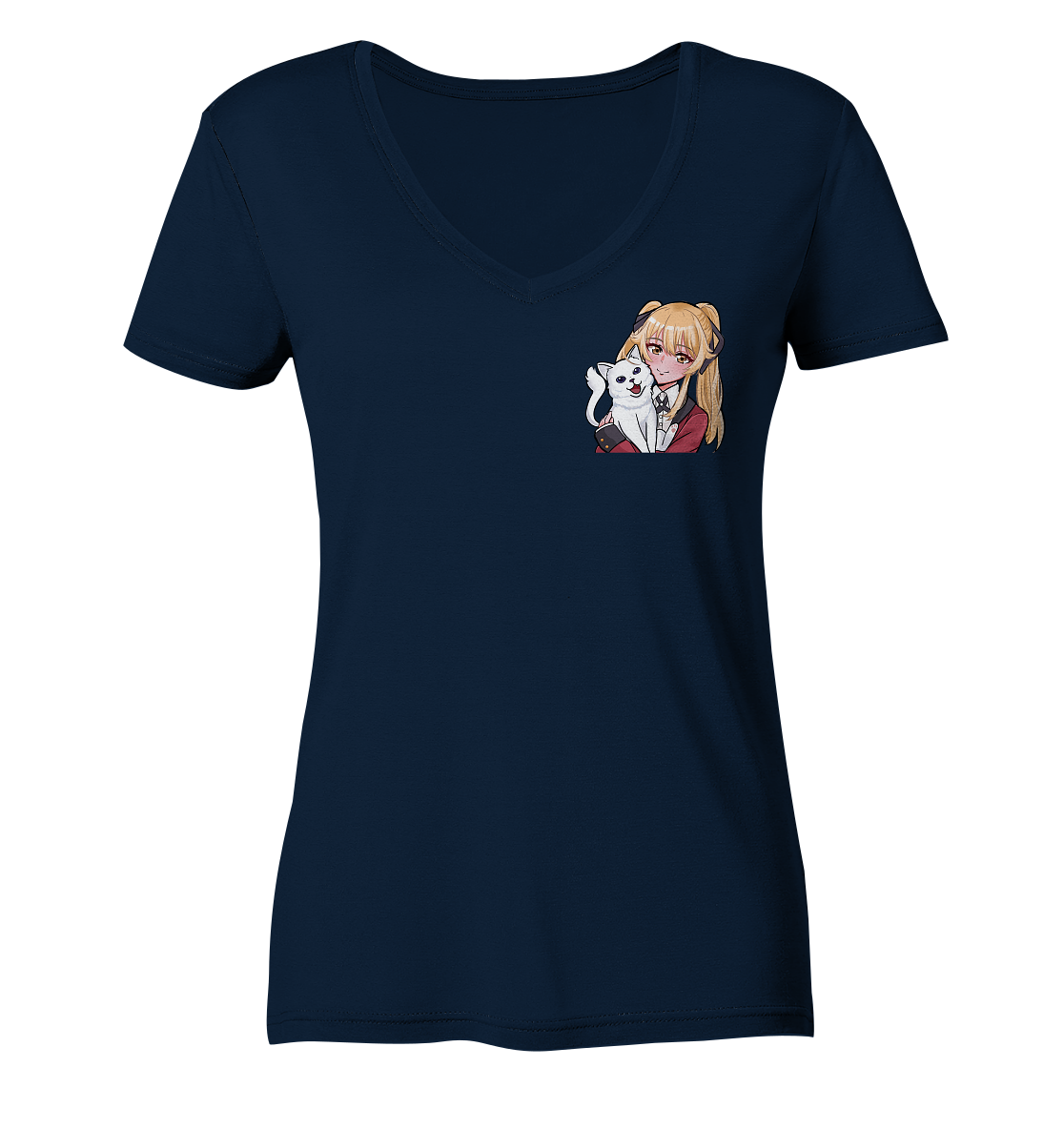 Miezchen Cuddle - Ladies V-Neck Shirt