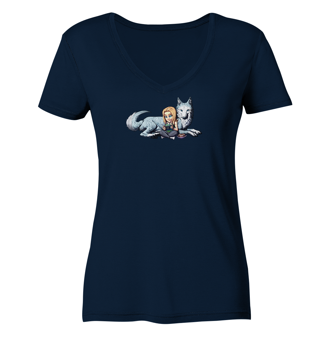 StaceyLucia Wolf - Ladies V-Neck Shirt