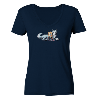 StaceyLucia Wolf - Ladies V-Neck Shirt