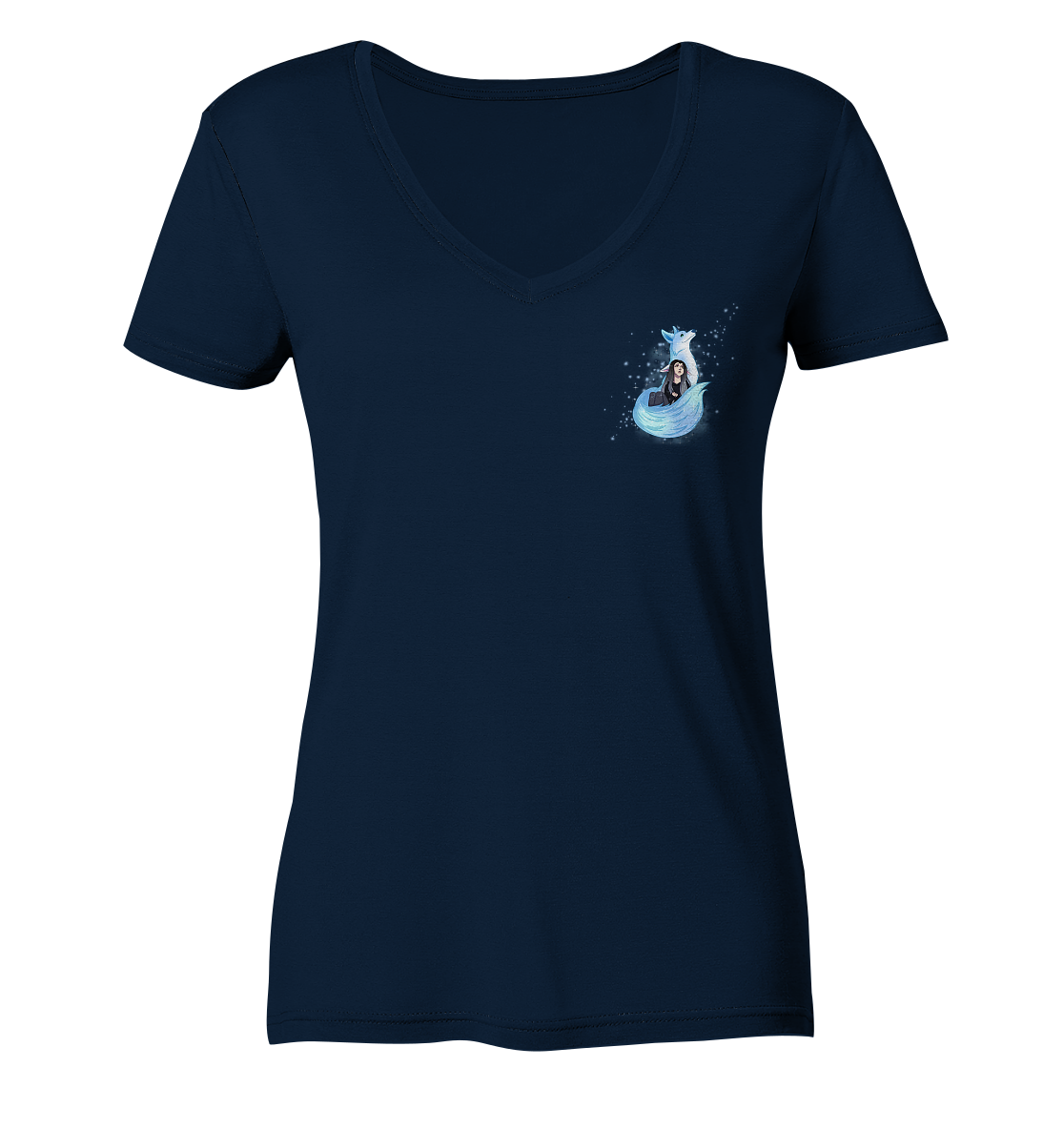 Ice_Kiki Design - Ladies V-Neck Shirt