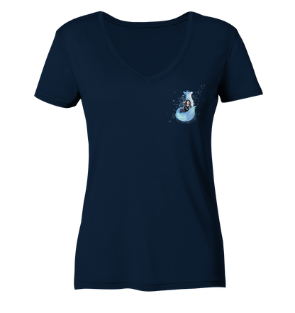 Ice_Kiki Design - Ladies V-Neck Shirt