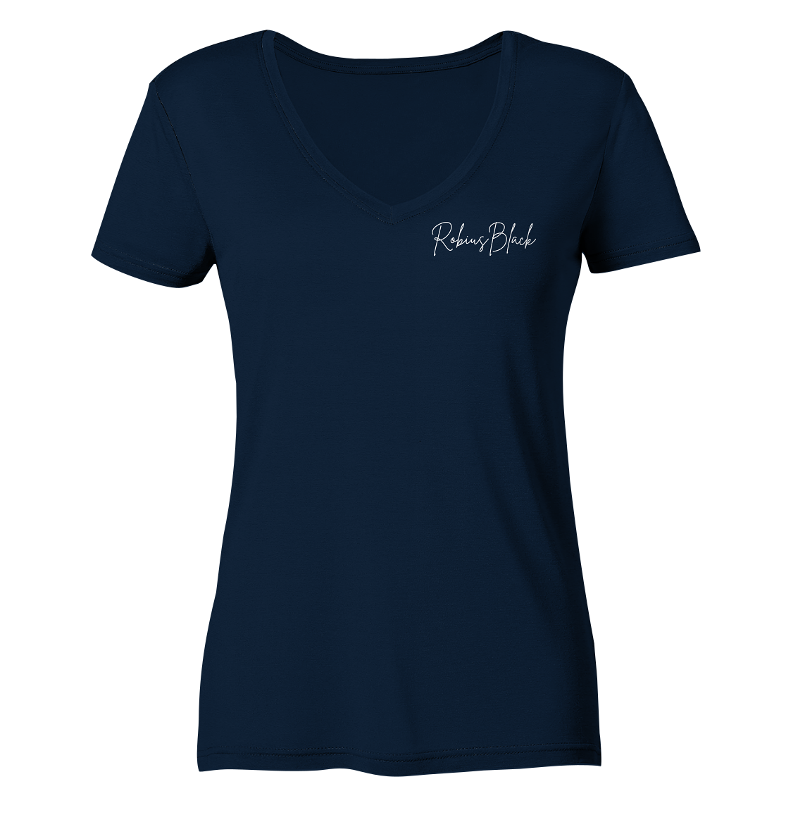 RobiusBlack Unterschrift - Ladies V-Neck Shirt