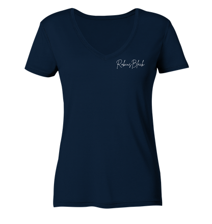 RobiusBlack Unterschrift - Ladies V-Neck Shirt