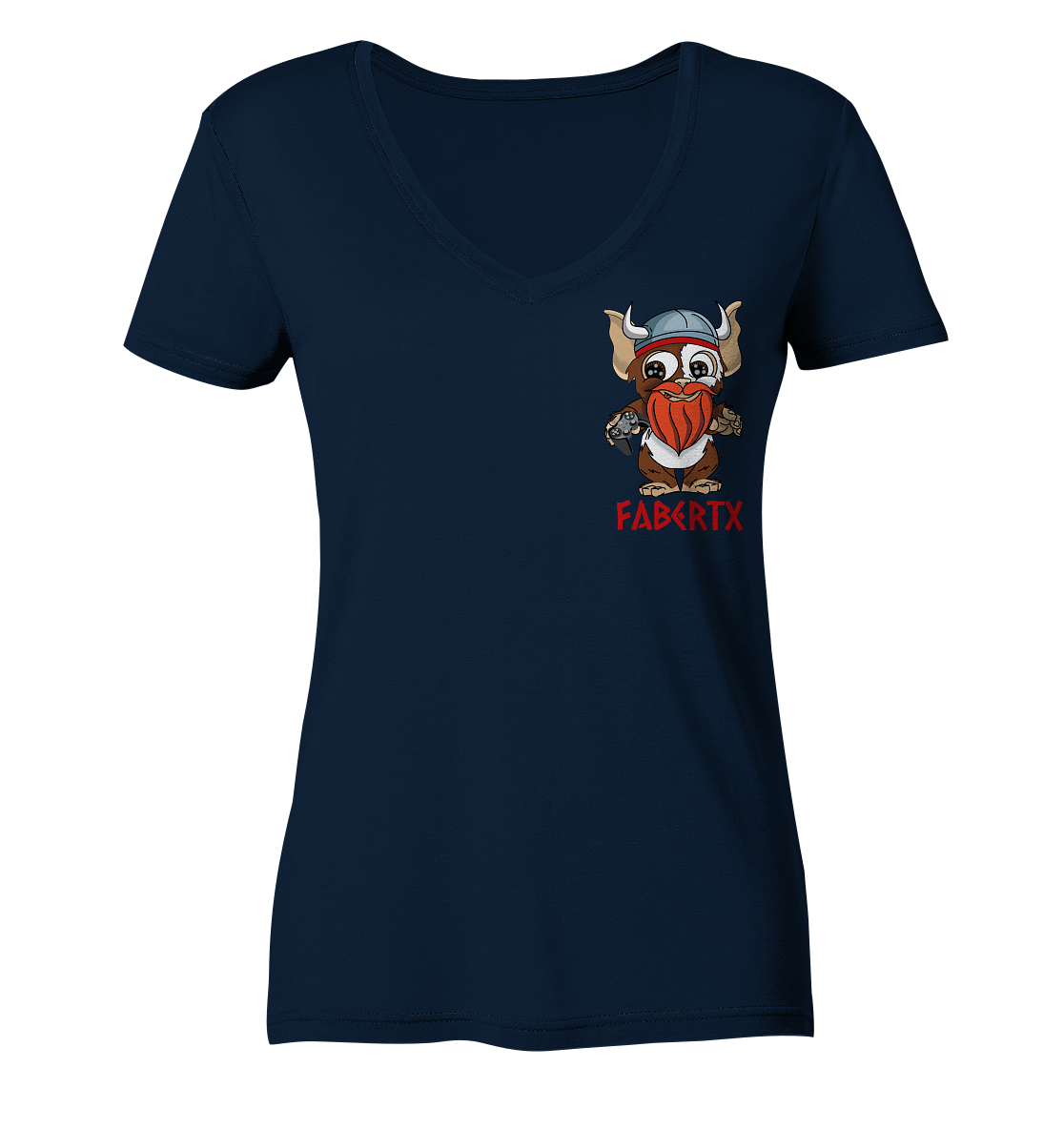 Fabertx Logo - Ladies V-Neck Shirt