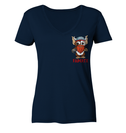 Fabertx Logo - Ladies V-Neck Shirt