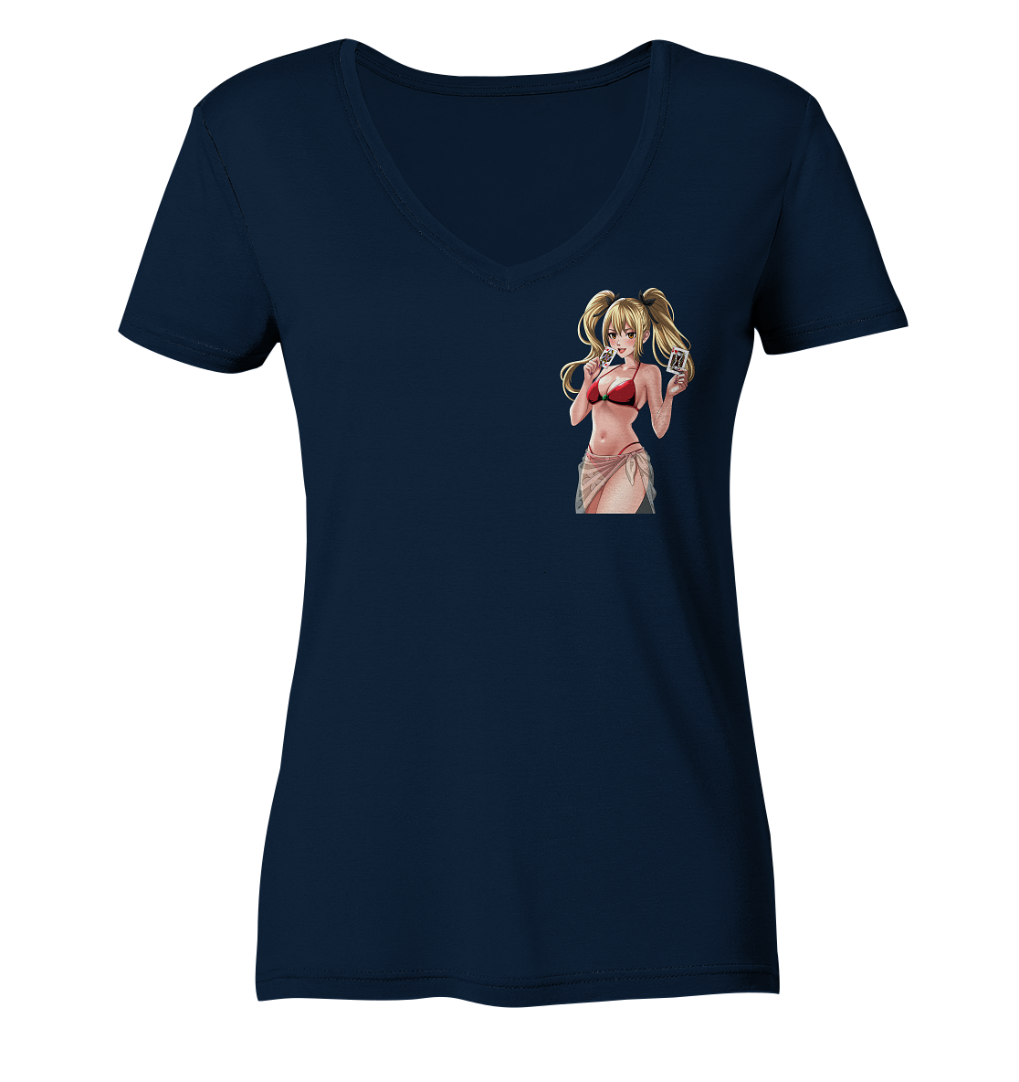 Miezchen Beach - Ladies V-Neck Shirt