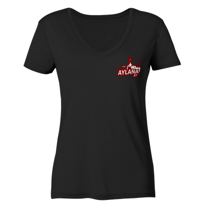 Aylana87 Logo - Ladies V-Neck Shirt