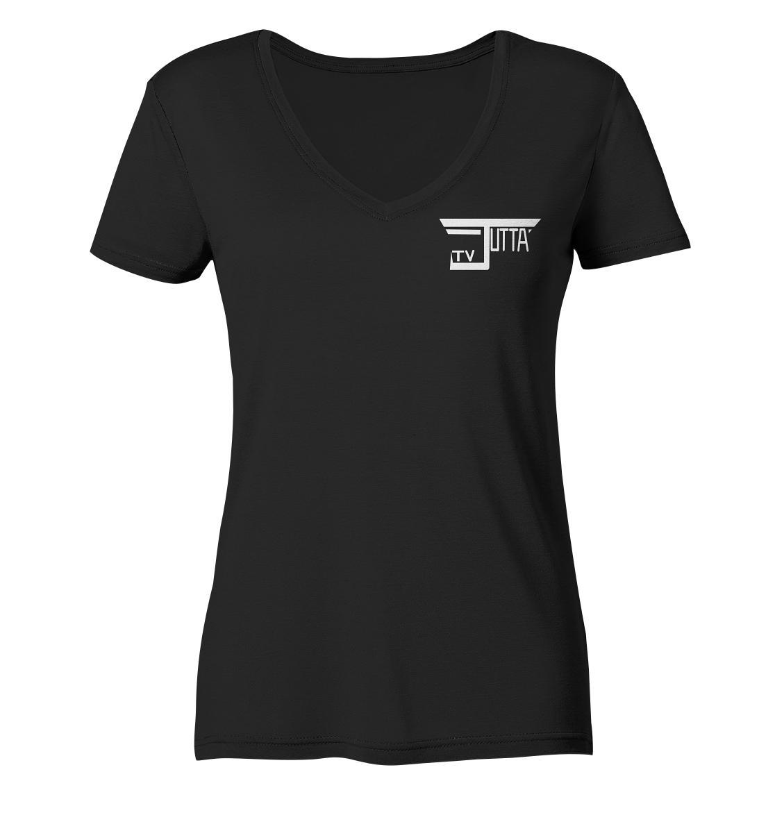 Jutta_tv Schriftzug - Ladies V-Neck Shirt