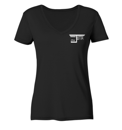 Jutta_tv Schriftzug - Ladies V-Neck Shirt