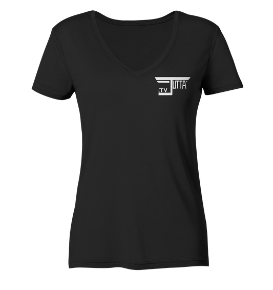 Jutta_tv Schriftzug - Ladies V-Neck Shirt