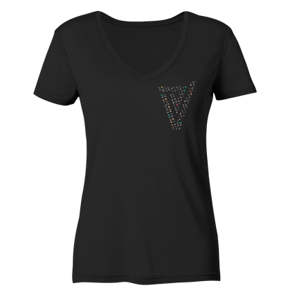 Verdipwnz Emotes - Ladies V-Neck Shirt