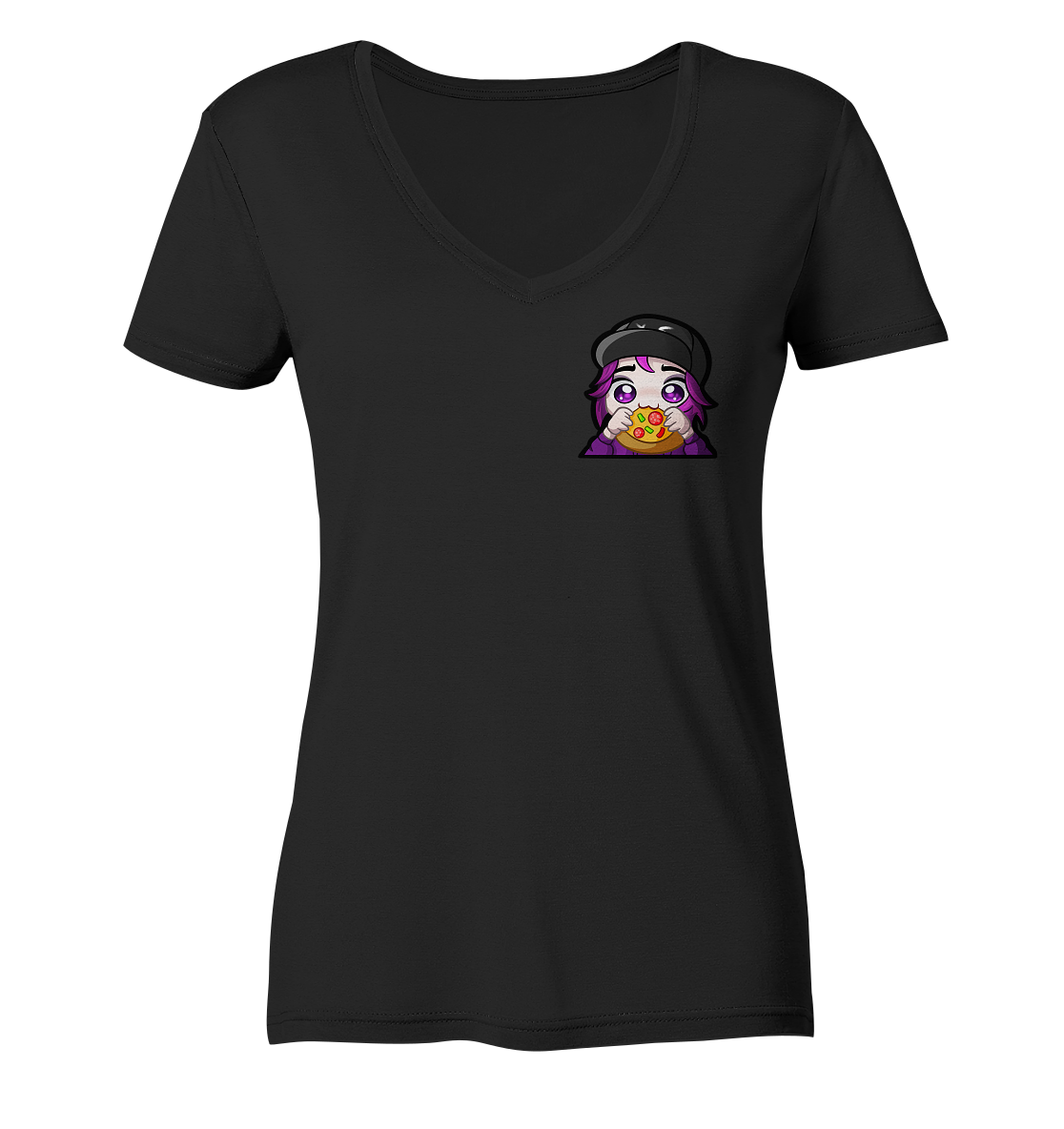 x3_kaspa Nom - Ladies V-Neck Shirt