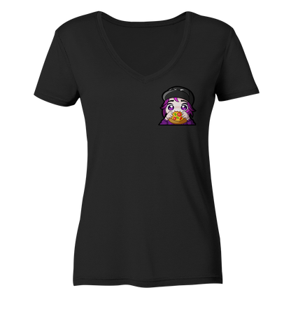 x3_kaspa Nom - Ladies V-Neck Shirt
