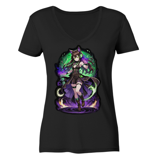 KykyNeko Nekro - Ladies V-Neck Shirt