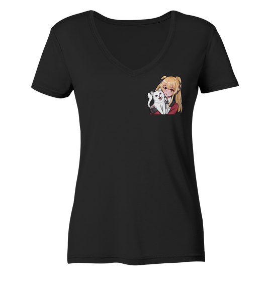 Miezchen Cuddle - Ladies V-Neck Shirt