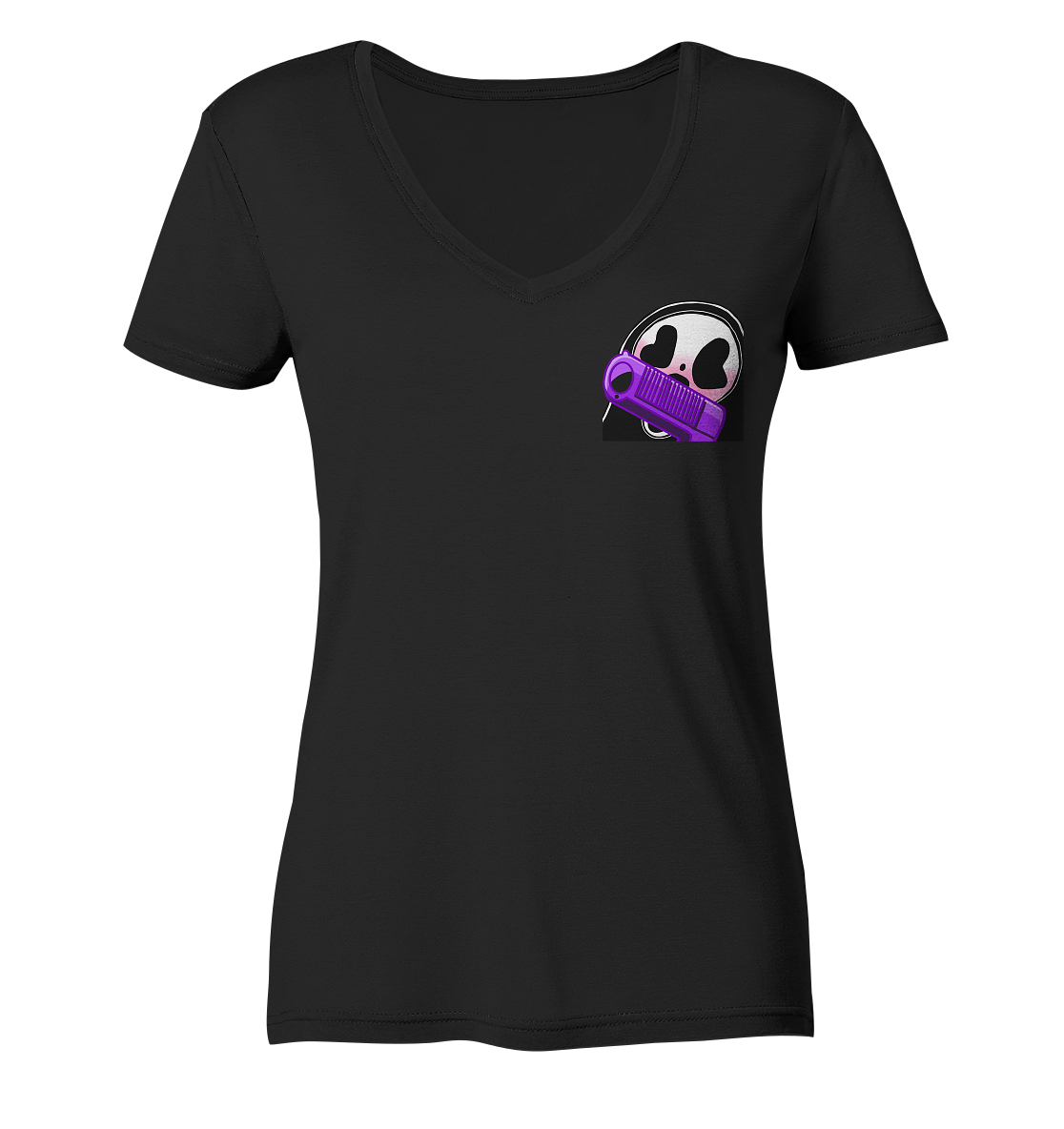 Xo_Purple_Dragon_oX Peng - Ladies V-Neck Shirt