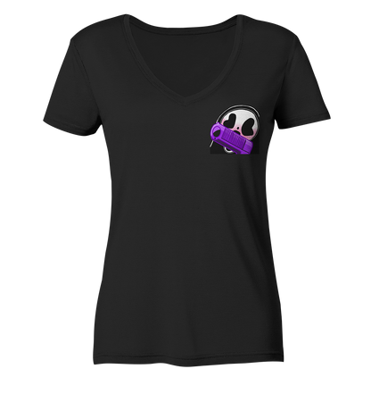 Xo_Purple_Dragon_oX Peng - Ladies V-Neck Shirt
