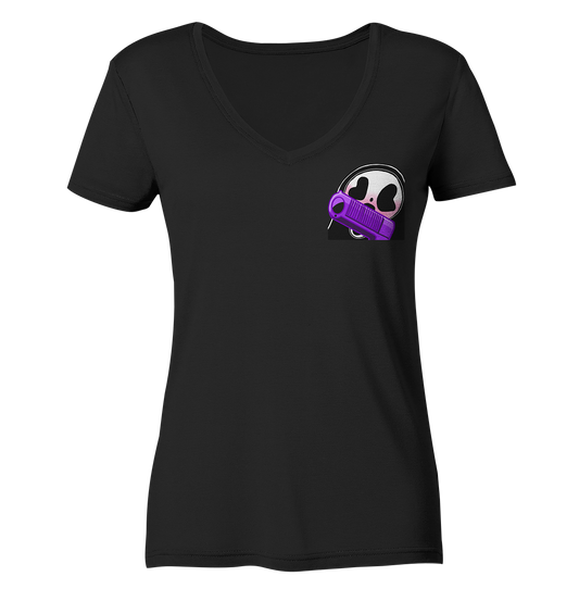 Purple_Dragon Peng - Ladies V-Neck Shirt
