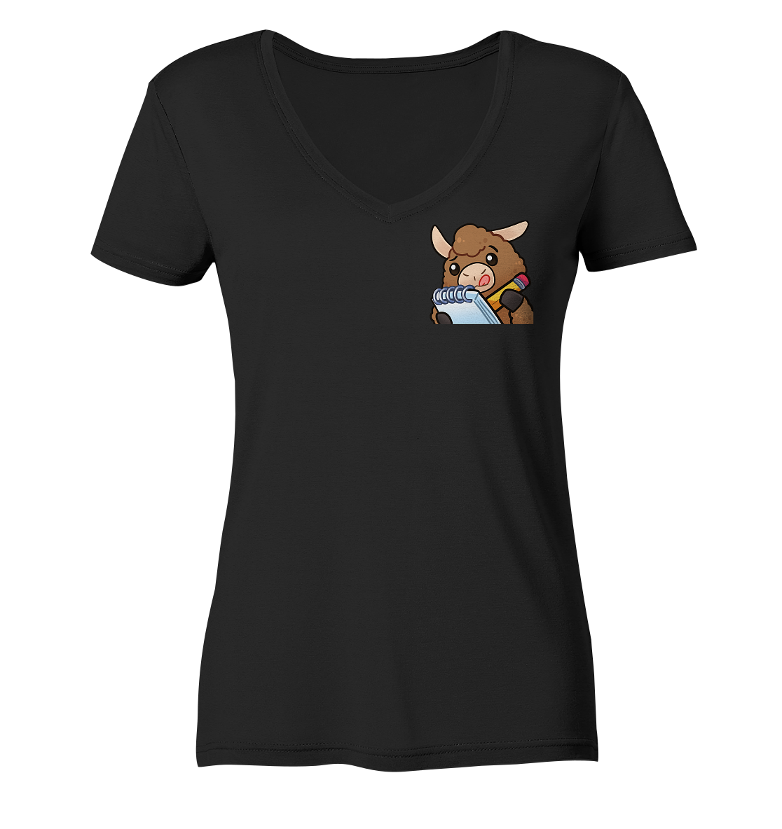 FlauschigTV Note - Ladies V-Neck Shirt