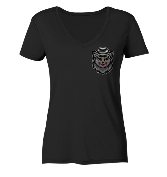 Hachiko CuteCat - Ladies V-Neck Shirt