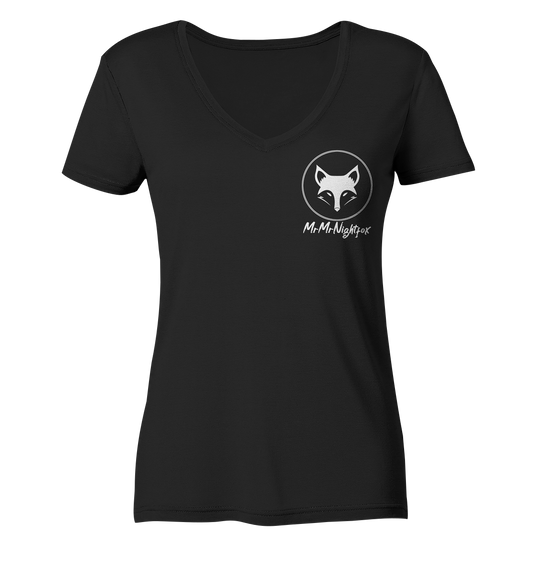 MrMrNightfox Logo - Ladies V-Neck Shirt