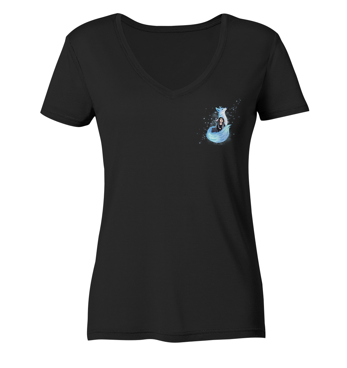 Ice_Kiki Design - Ladies V-Neck Shirt