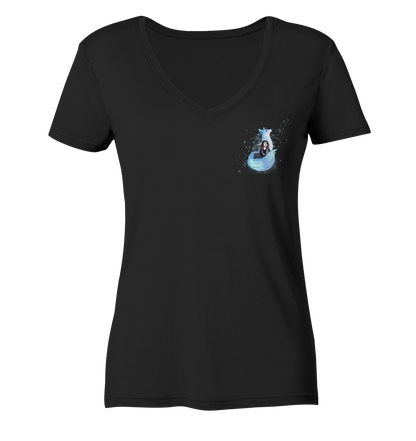 Ice_Kiki Design - Ladies V-Neck Shirt