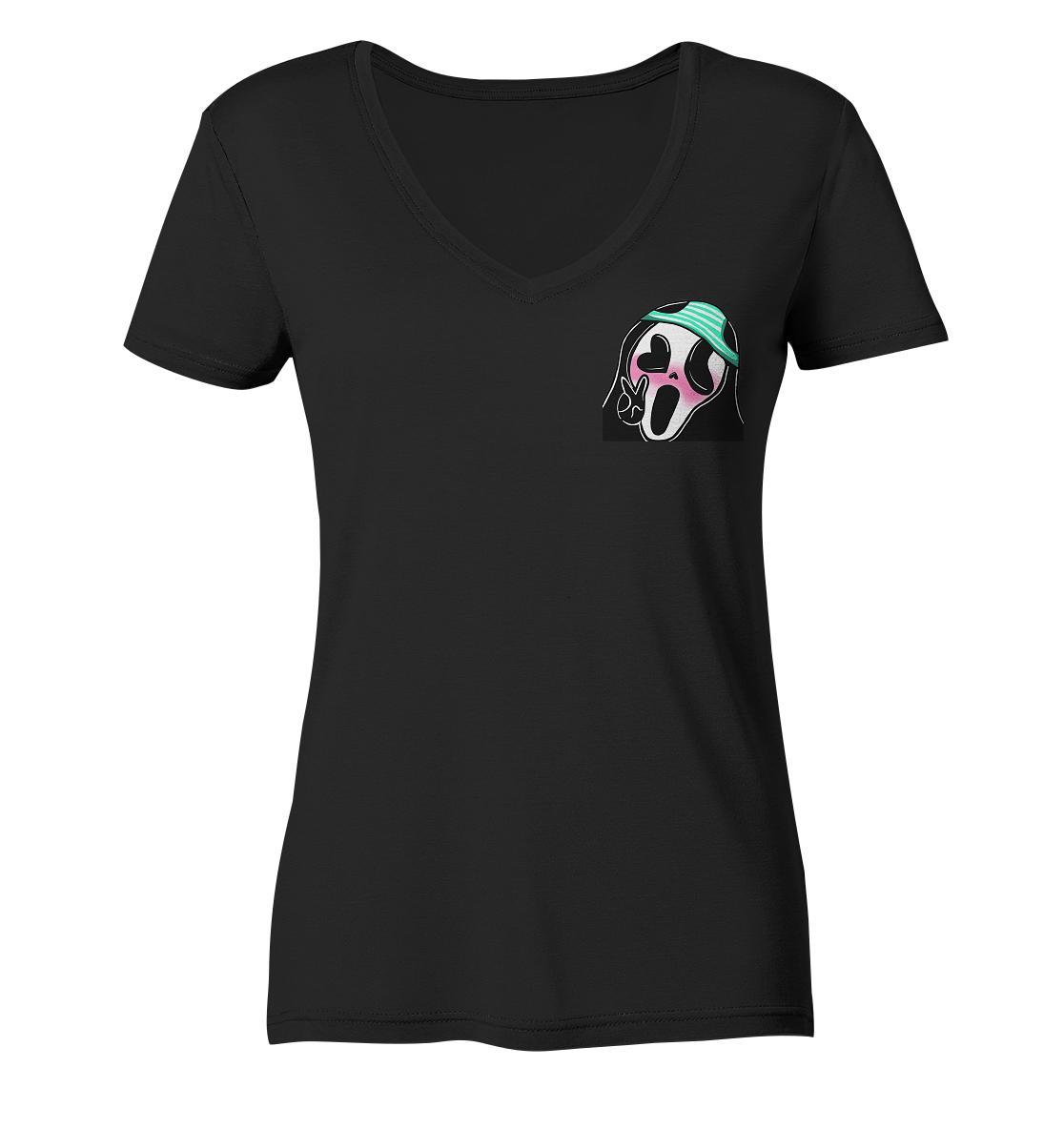 Purple_Dragon GhostFace - Ladies V-Neck Shirt