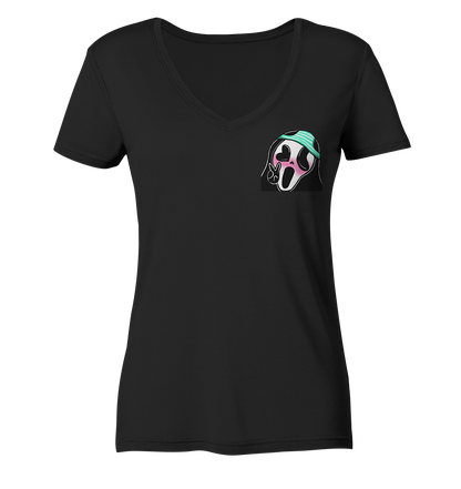 Purple_Dragon GhostFace - Ladies V-Neck Shirt