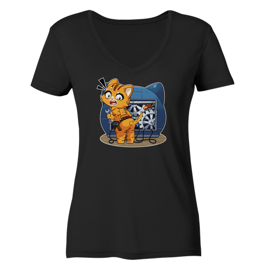 FeineKatze nix Create - Ladies V-Neck Shirt