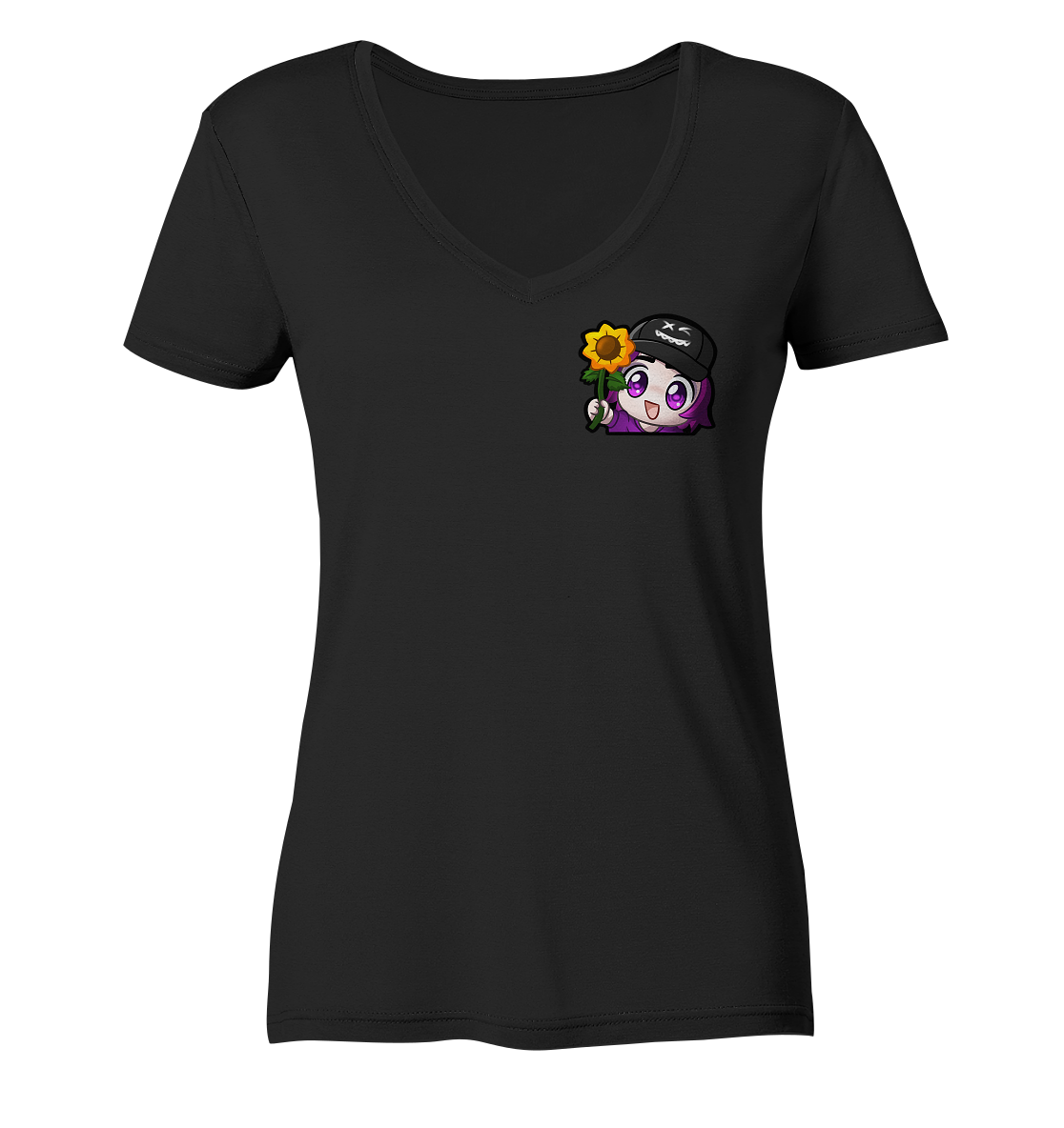 x3_kaspa Flower - Ladies V-Neck Shirt